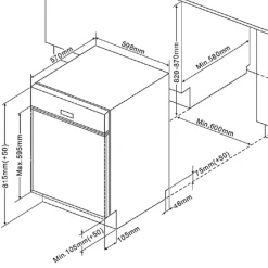 Held Küchenzeile Ragnar 360cm mit Platz für Kühl-Gefrierkombination, Backofen und Geschirrspüler - Hochglanz weiß
