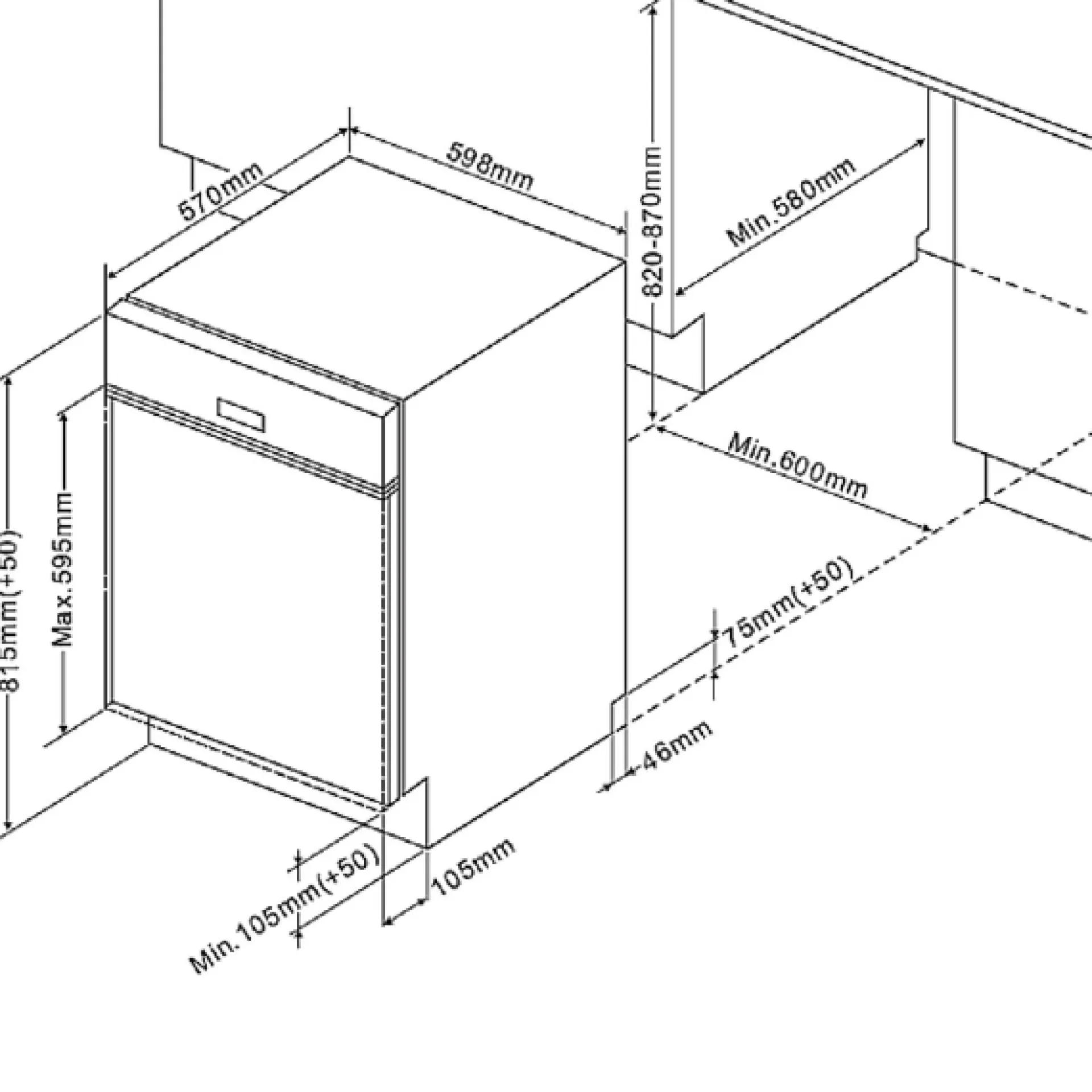 Held Küchenzeile Ragnar 390cm mit Platz für Kühl-Gefrierkombination, Backofen und Geschirrspüler - Hochglanz