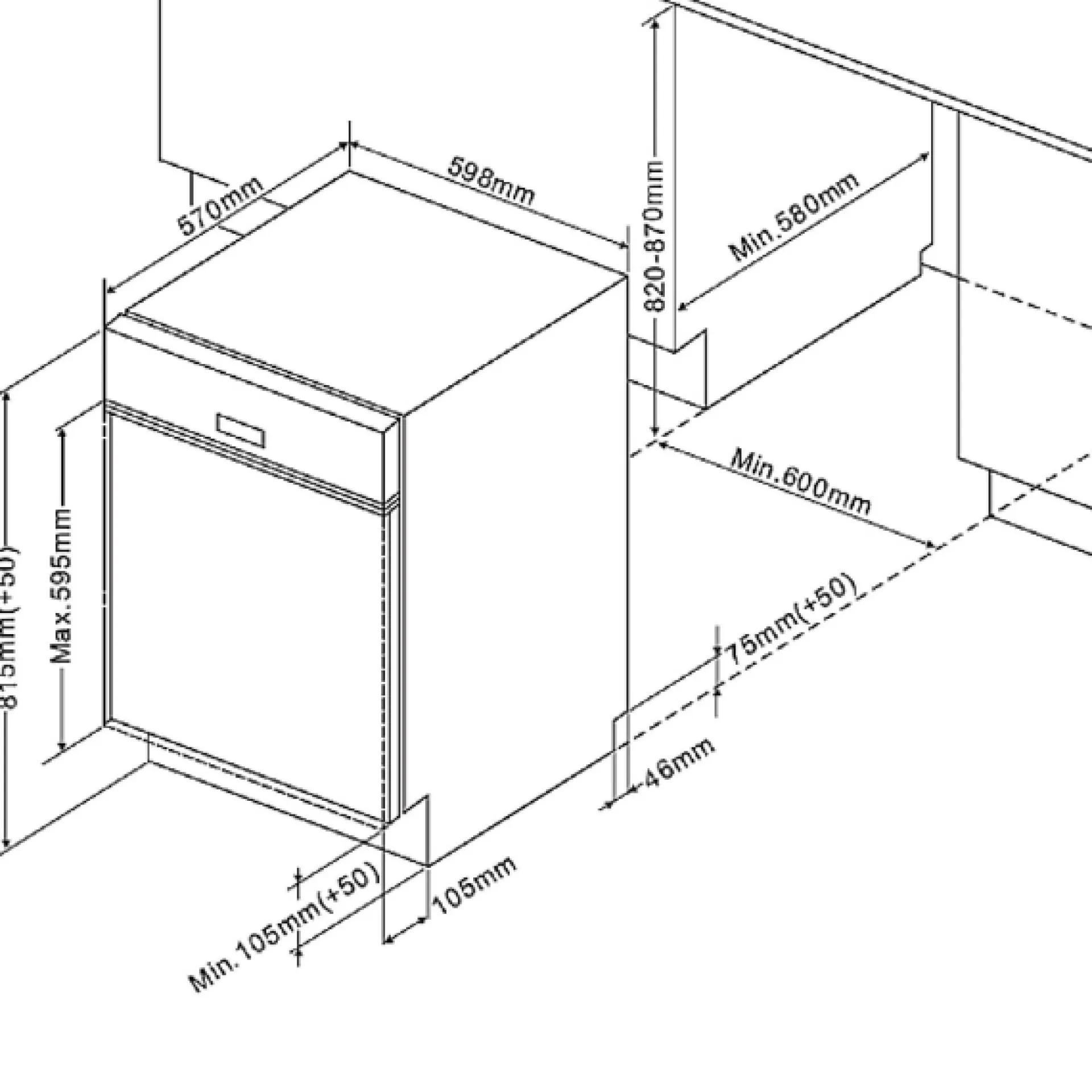 Held Küchenzeile Ragnar 310cm mit Platz für Mikrowelle, Kühlschrank, Backofen und Geschirrspüler - Hochglanz weiß
