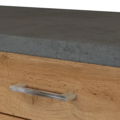Held Küchenzeile Sorrella 270cm mit Backofen und Kühlschrank - Eiche