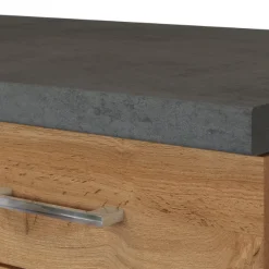 Held Küchenzeile Sorrella 210cm mit eingebautem Backofen - Eiche/Graphit