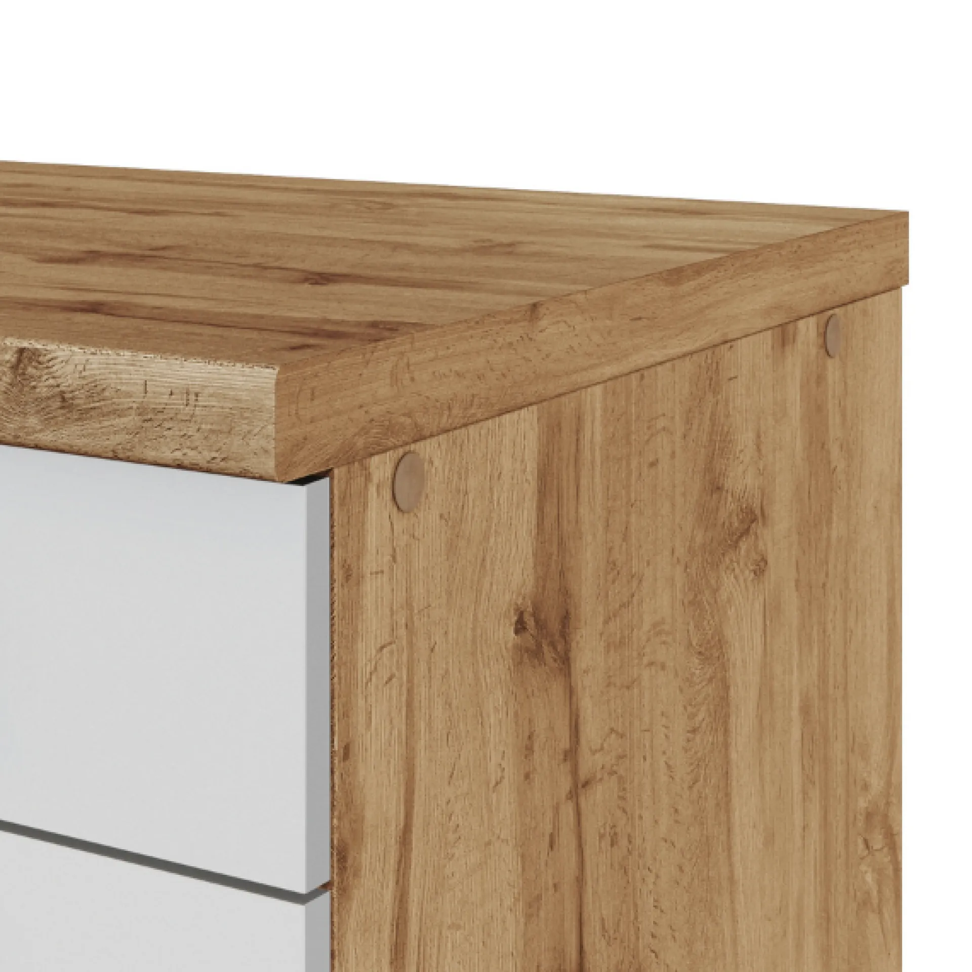 Held Küchenzeile Sorrella 210cm mit Platz für Geschirrspüler und Backofen - weiß/Eiche