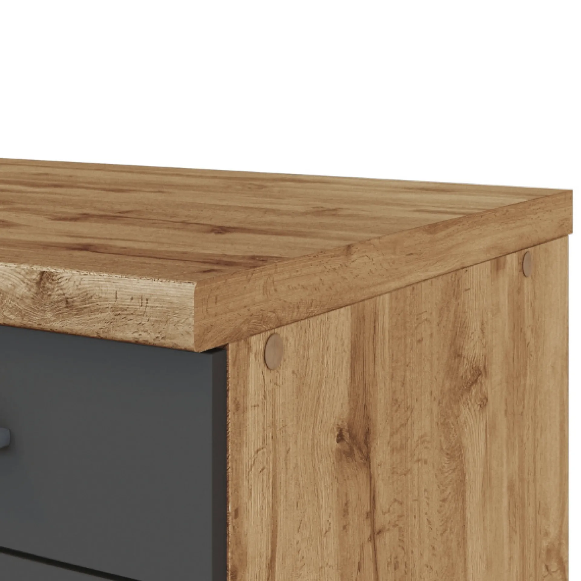 Held Küchenzeile Sorrella 210cm mit Platz für Geschirrspüler und Backofen - anthrazit/ocker