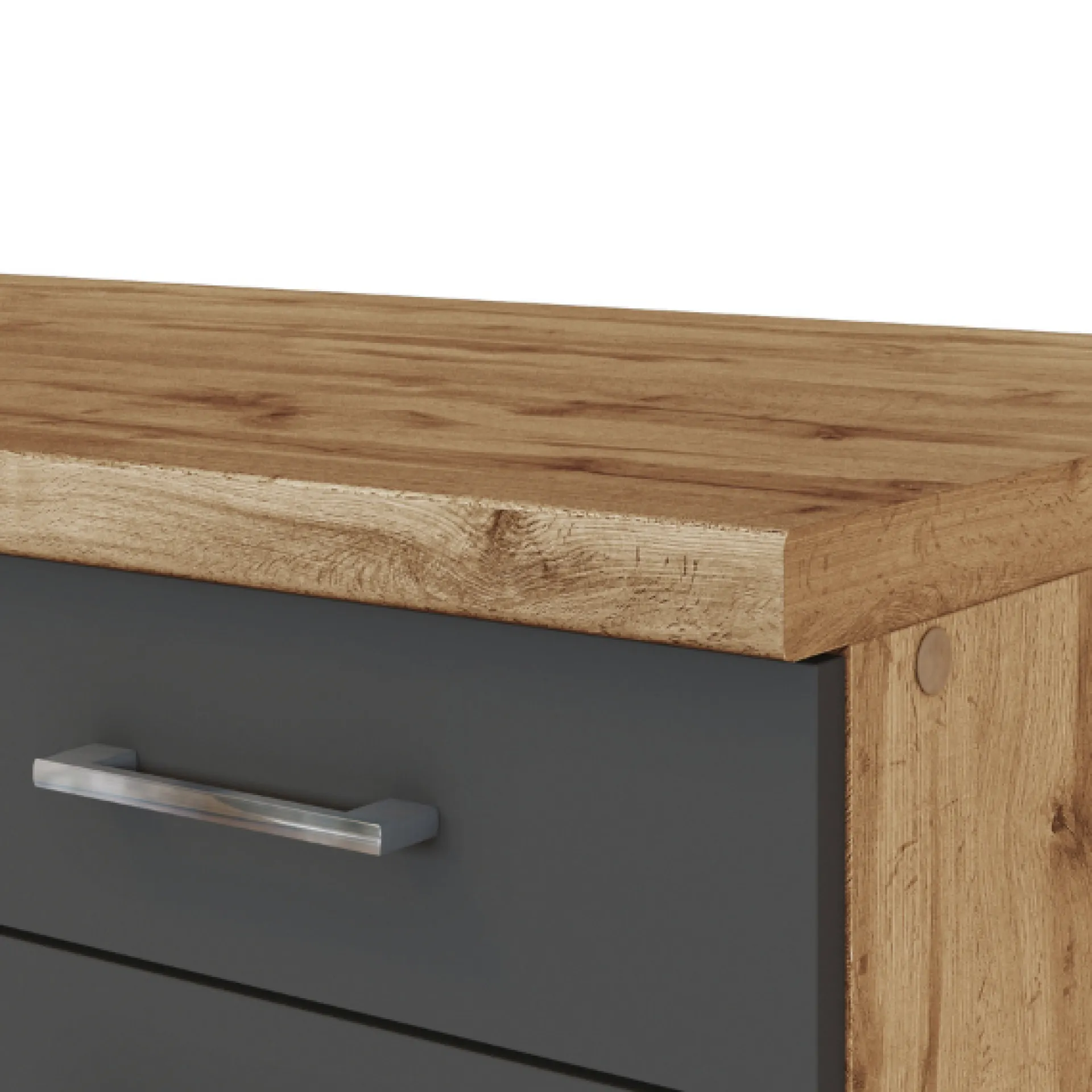 Held Küchenzeile Sorrella 270cm mit Platz für Geschirrspüler, Backofen und Kühlschrank - anthrazit/ocker