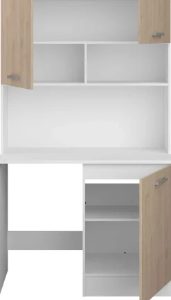 Parisot Küchenzeile Unya - 120x60x203cm - 3 Türen - Eiche Dekor