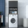 KD101 Waschmaschinenschrank | 100% MELAMIN | Walnuss, Anthrazit