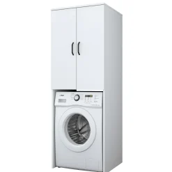 KD110 Waschmaschinenschrank | 100 % MELAMIN | Weiß