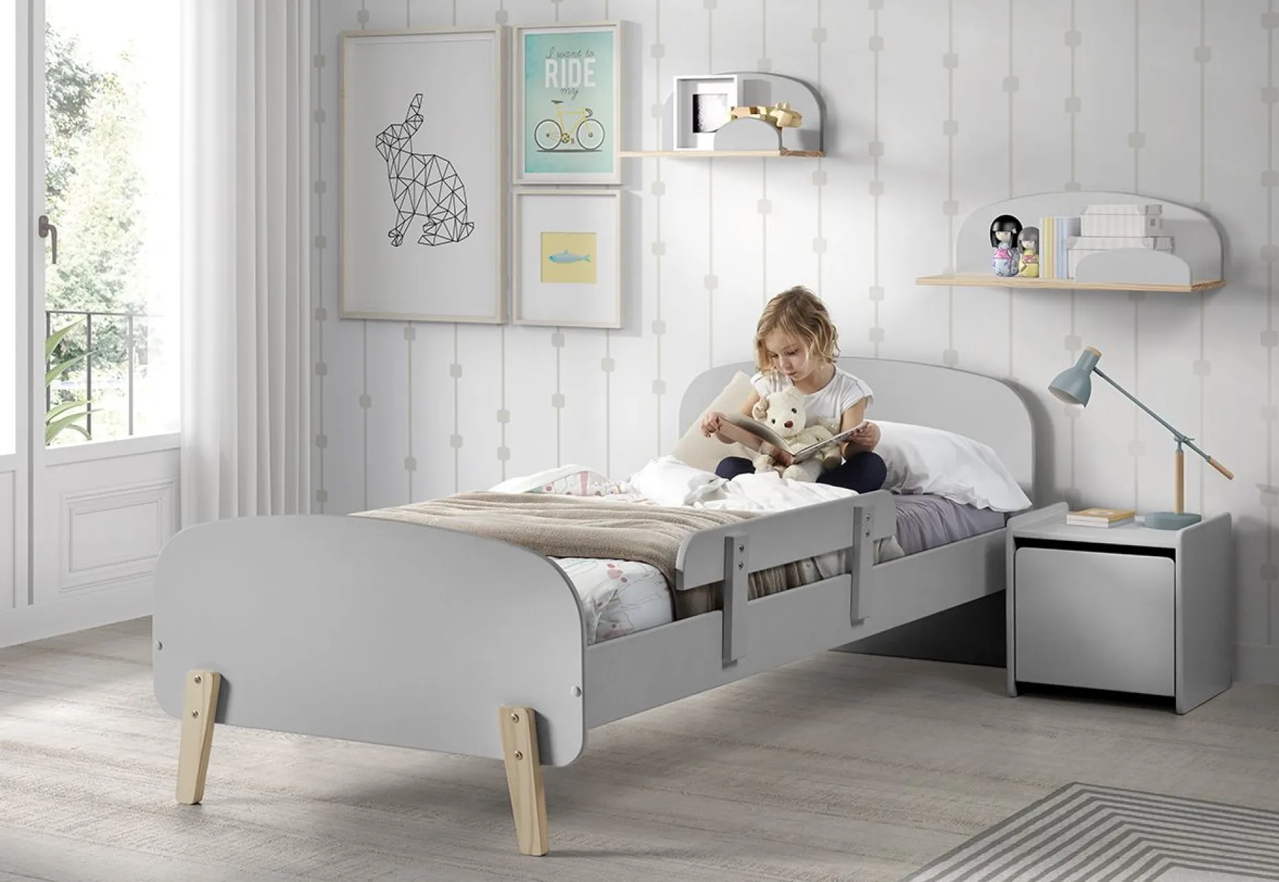 Kiddy Bettgitter - grau