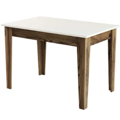 Emob Kiev Küchentisch | 100 % MELAMIN | Walnuss, Creme