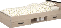 Kinderbett Alma 90x200 mit Stauraum - eichendekor