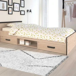 Kinderbett Alma 90x200 mit Stauraum - eichendekor