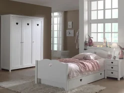 Kinderbett Amori mit Bettschublade MDF - weiß