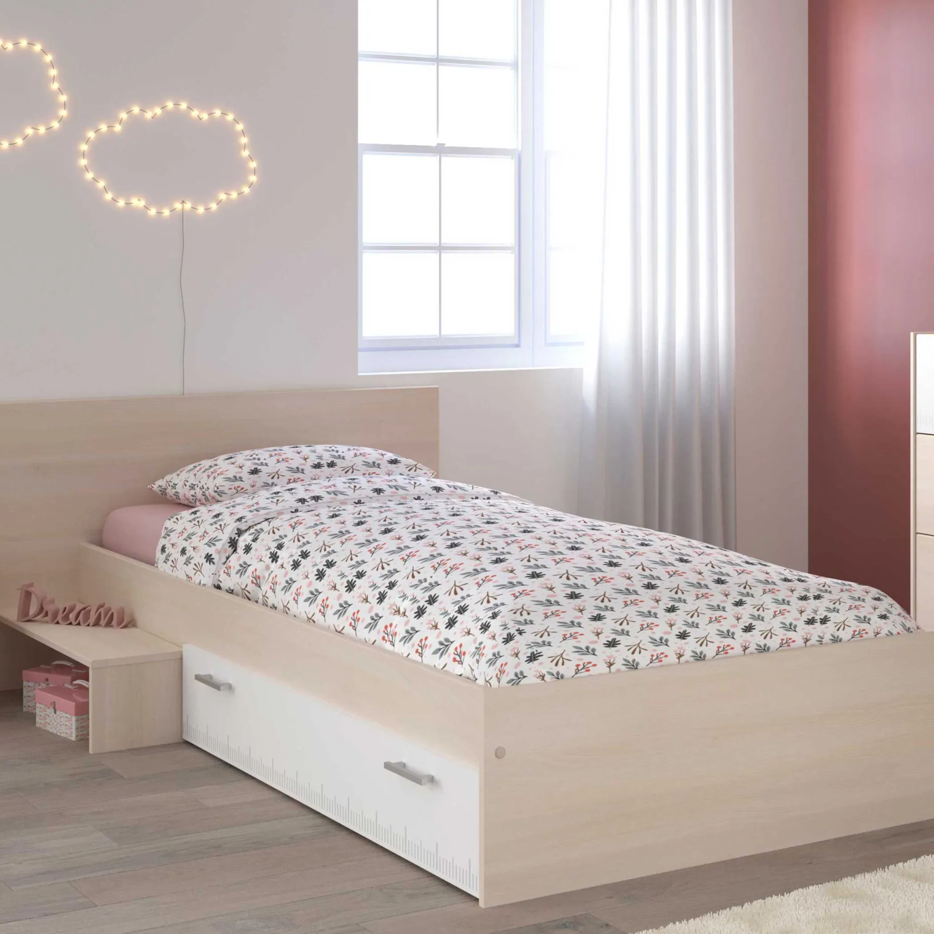 Kinderbett Charly 90x200 mit Bettkasten