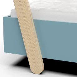 Kinderbett Lodge | 223,2 x 105,5 x 129,7 cm | Blau-Weiß