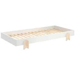 Kinderbett Modulo arrow 90x200 stapelbar - weiß/Kieferholz
