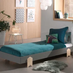 Kinderbett Modulo arrow 90x200 stapelbar - anthrazit/Kieferholz