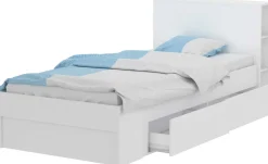Kinderbett Orphee - 90x200cm - mit Stauraum - weiß