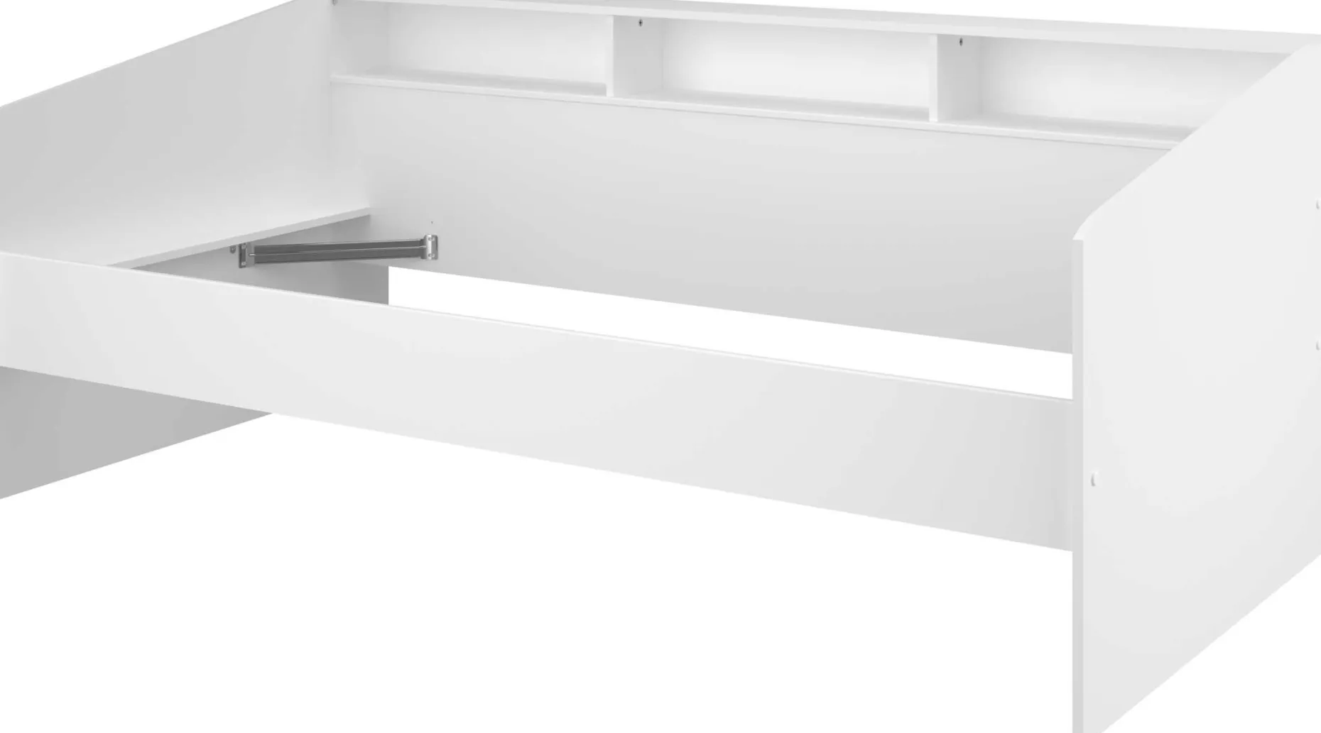 Kinderbett Sleep 90x200cm mit Stauraum - weiß/Eiche Dekor