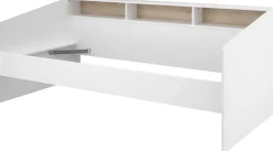 Kinderbett Sleep 90x200cm mit Stauraum - weiß/Eiche Dekor