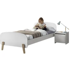 Kinder Vipack Kinderbett 90x200 cm mit Lattenrost und Nachttisch Kiddy-