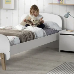 Kinder Vipack Kinderbett 90x200 cm mit Lattenrost und Nachttisch Kiddy-