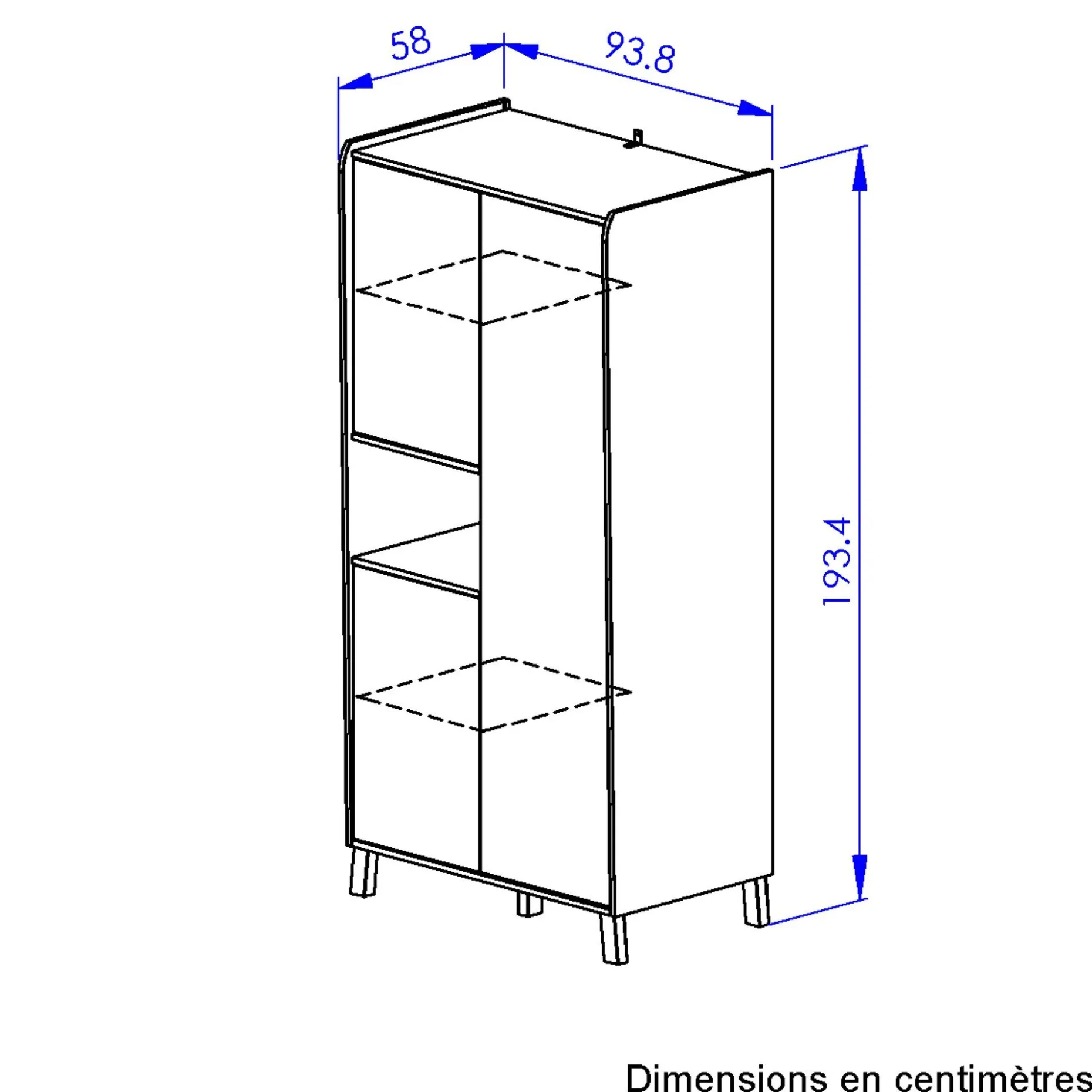 Kindergarderobe Aaron | 94 x 58 x 194 cm | Weiß