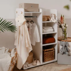 Kinderkleiderschrank Lala - 80x40x110cm - weiß