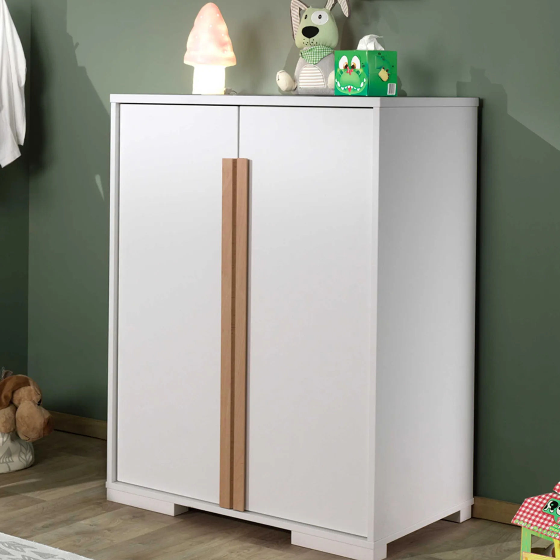 Kinderkleiderschrank London 98x56x116cm - weiß