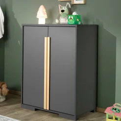 Kinderkleiderschrank London 98x56x116cm - anthrazit