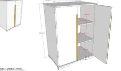 Kinderkleiderschrank London 98x56x116cm - anthrazit