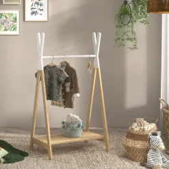 Kinderkleiderständer Kiddy - Kiefer/Weiß