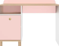 Kinder Gautier - Gami Kinderschreibtisch Romy | 110 x 52 x 85 cm | weiß-pastellrosa