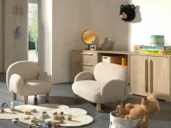 Kinder Vipack Kindersessel Rocky - 56x54x49cm - Bouclé-Stoff