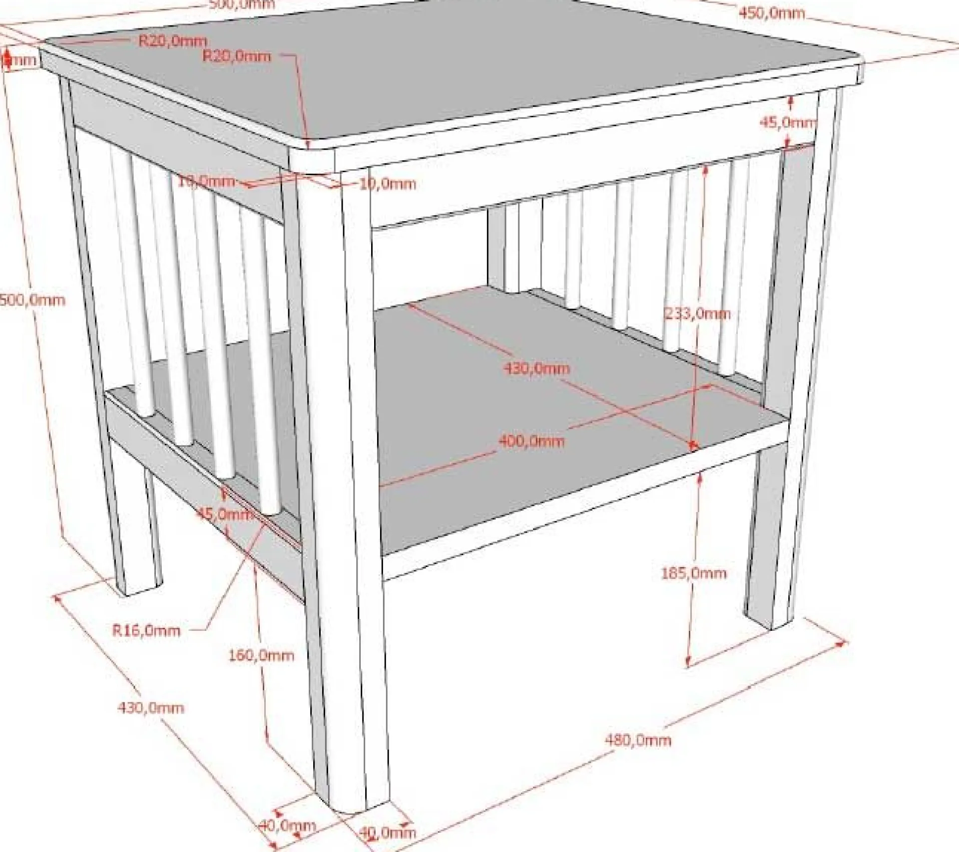 Kinder Vipack Kinderzimmer Forrest: Nachttisch, Bett 90x200, Kleiderschrank - buche