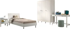 Kinder Vipack Kinderzimmer Forrest: Nachttisch, Bett 90x200, Kleiderschrank, Schreibtisch - buche