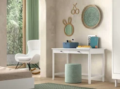 Kinder Vipack Kinderzimmer Forrest: Nachttisch, Bett 90x200, Kleiderschrank, Schreibtisch - buche