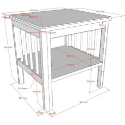 Kinder Vipack Kinderzimmer Forrest: Nachttisch, Bett 90x200 - buche