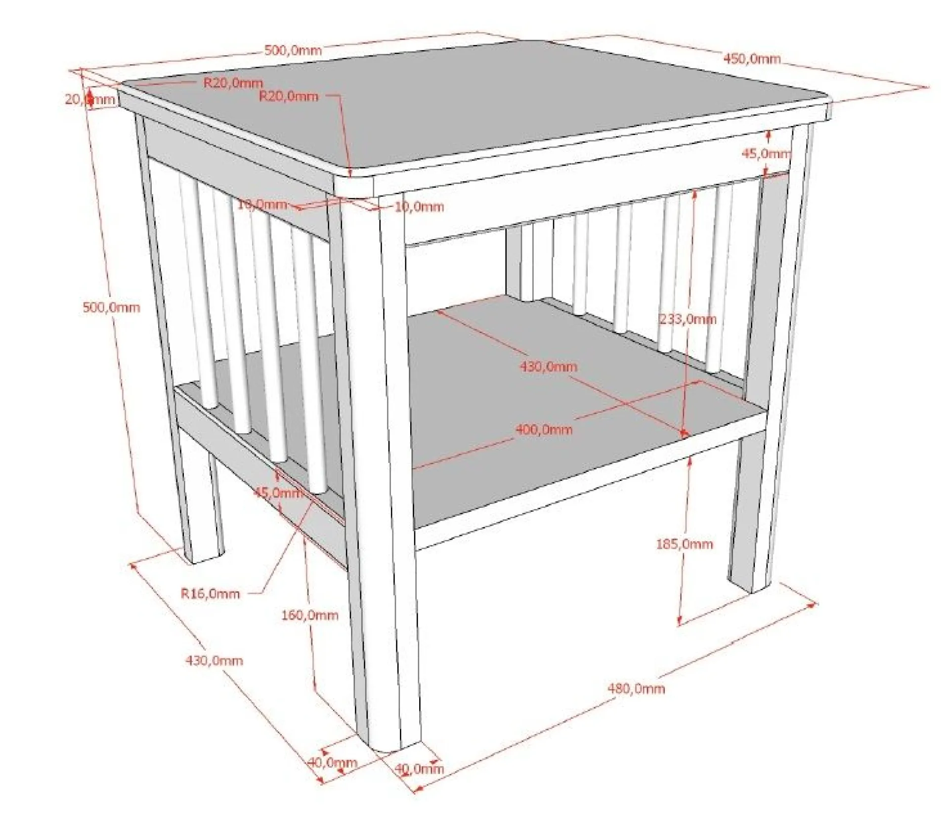 Kinder Vipack Kinderzimmer Forrest: Nachttisch, Bett 90x200, Kleiderschrank - buche