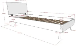 Kinder Vipack Kinderzimmer Forrest: Nachttisch, Bett 90x200, Kleiderschrank - buche