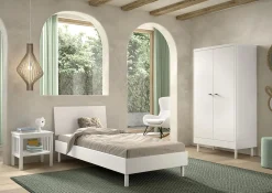 Kinder Vipack Kinderzimmer Forrest: Nachttisch, Bett 90x200, Kleiderschrank - buche