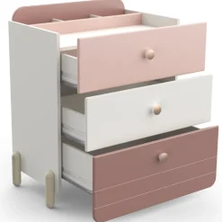 Kinder CBA Kinderzimmer Janne: Bett 90x190cm, Nachttisch, Kommode, Kleiderschrank - /weiß