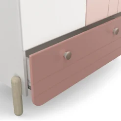 Kinder CBA Kinderzimmer Janne: Bett 90x190cm, Nachttisch, Kommode, Kleiderschrank - /weiß