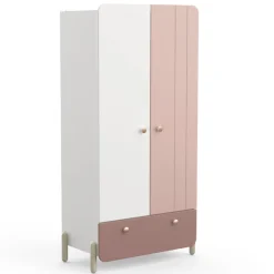 Kinder CBA Kinderzimmer Janne: Bett 90x190cm, Nachttisch, Kommode, Kleiderschrank, Schreibtisch - /weiss