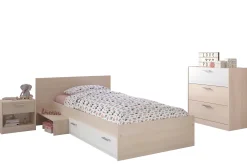 Kinder Parisot Kinderzimmerkombination Charly 90x190 | Kinderbett, Nachttisch, Kommode