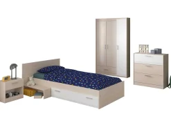Kinder Parisot Kinderzimmerkombination Charly 90x200 | Kinderbett, Nachttisch, Kleiderschrank, Kommode
