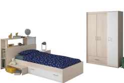 Kinder Parisot Kinderzimmerkombination Charly 90x190 | Kinderbett, Rückenteil, Kleiderschrank