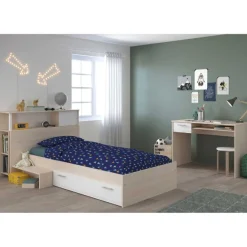 Kinder Parisot Kinderzimmerkombination Charly 90x190 | Kinderbett, Rückenteil, Schreibtisch