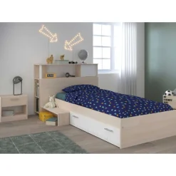 Kinder Parisot Kinderzimmerkombination Charly 90x200 | Kinderbett, Nachttisch, Rückwand