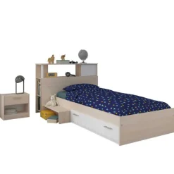 Kinder Parisot Kinderzimmerkombination Charly 90x200 | Kinderbett, Nachttisch, Rückwand