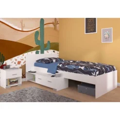 Kinder Parisot Kinderzimmer-Set Galaxy | Einzelbett, Nachttisch |